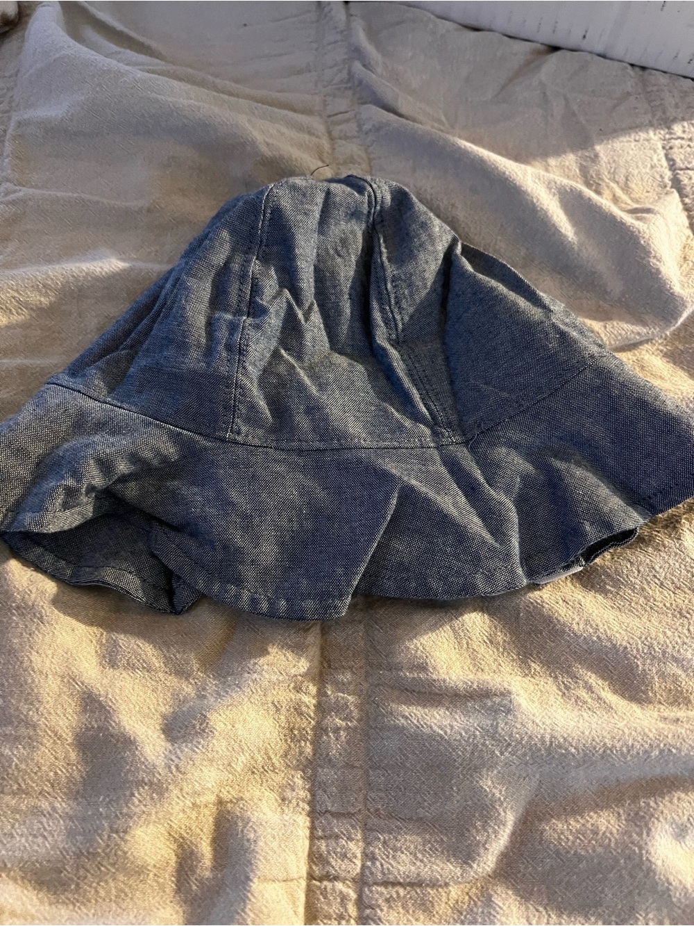 Baby Casual Denim-Style Bucket Hat in Chambray Blue 6 months